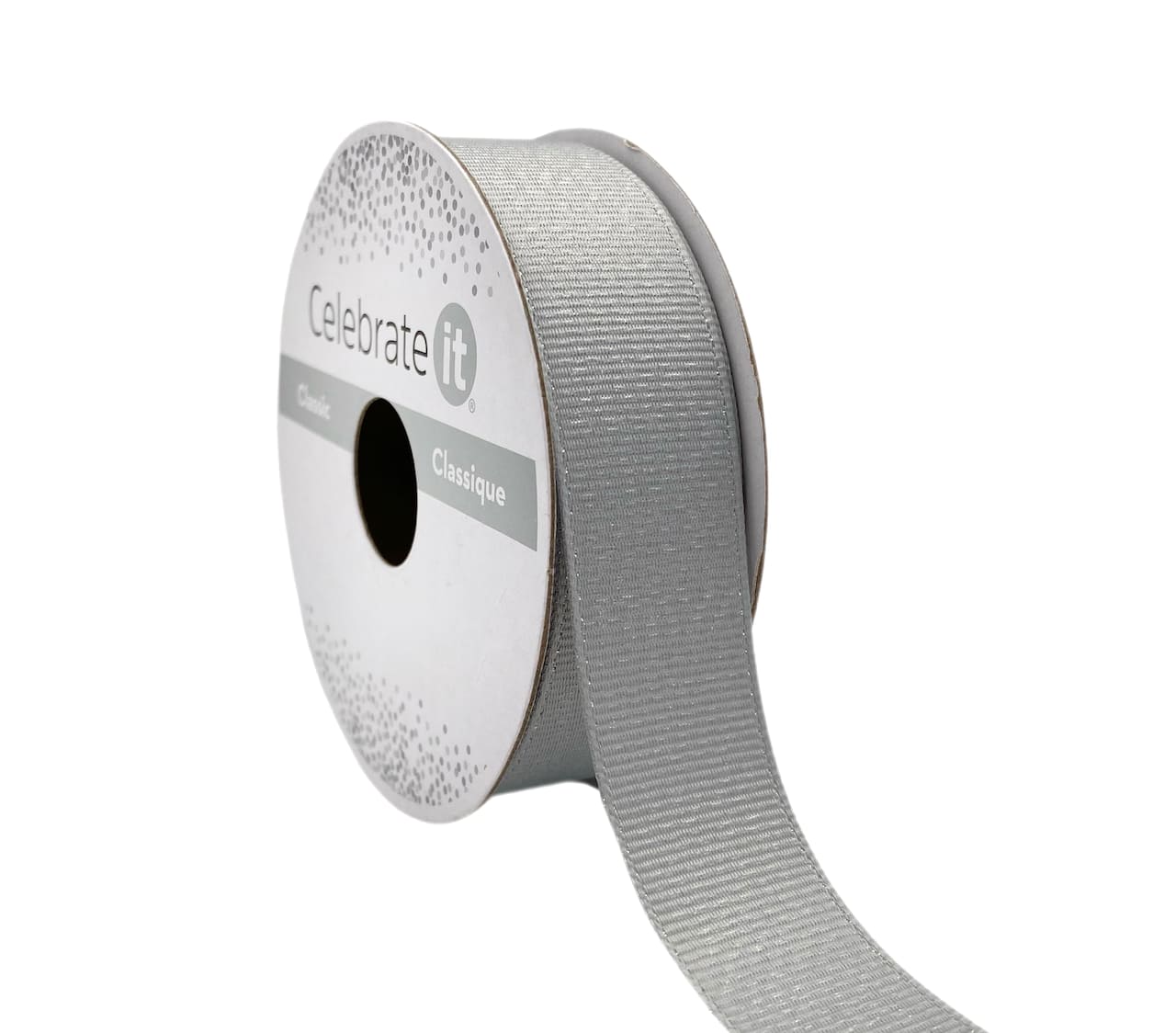 7/8" x 5yd. Silver Metallic Grosgrain Ribbon by Celebrate It® Classic